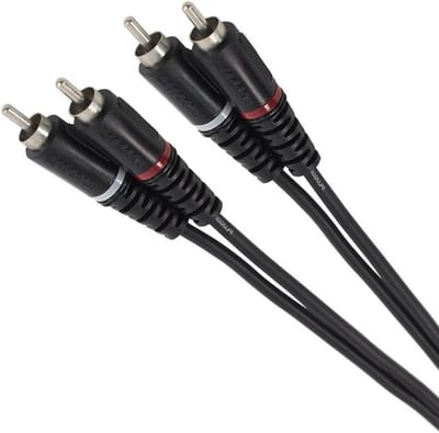 RCA Kabel - Tulp Kabel - Audio Verbinding - Stekker op Stekker - 10 Meter - Zwart