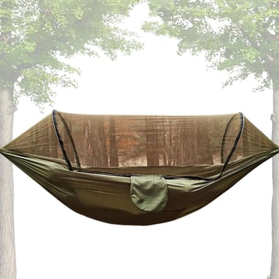 Camping Hangmat - Wandel Tent - Buiten Ontspannen - Geïntegreerd Muggennet - 260x140 cm - Legergroen