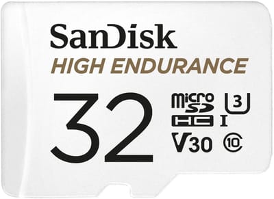 SanDisk High Endurance Monitoring microSDHC-kaart 32 GB Class 10, UHS-I, UHS-Class 3, v30 Video Speed Class Incl. SD-adapter