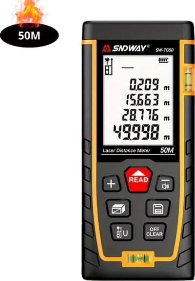 Livano Laserafstandsmeter - Laser - Afstandsmeter - Afstandmeter - Rangefinder - Digitale Meetlint - Precisiegereedschap - 50 Meter