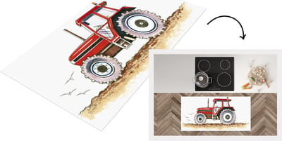 Keukenloper - Loper keuken - Trekker - Vogel - Rood - 120x60 cm - Keukenloper vinyl