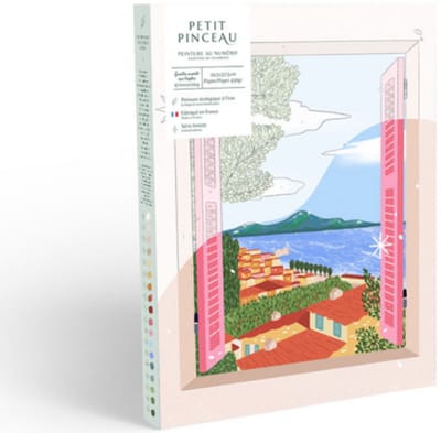 La Petite Epicerie Painting by Number Kit "OPEN WINDOW ON NAPLES" 329g H33xW25.5xL3.5cm genummerde schilderijenset | Creatieve | Hobbyset | kinderen en volwassenen