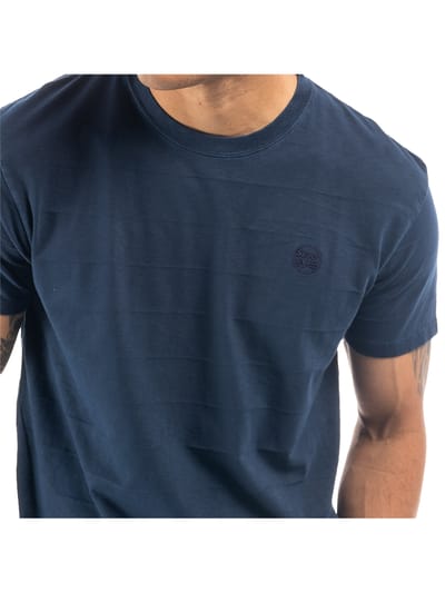Superdry Vintage Texture Heren T-shirt - Blauw - Maat S