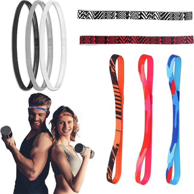 Elastische Haarband voor Vrouwen, Mannen en Kinderen - Dunne Anti-slip Hoofdband voor Sport, Yoga en Hardlopen