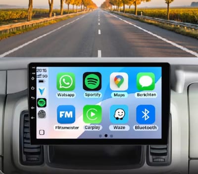 Autoradio 2/32GB met Carplay en Android auto | Geschikt voor Opel Vivaro A X83, Renault Trafic 2, Nissan Primastar J4 2009-2014 | Radio scherm met Navigatie | 2009 2010 2011 2012 2013 2014