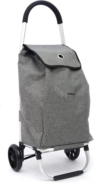 Opvouwbare Boodschappentrolley met Wielen - Lichtgewicht Aluminium met 49L Capaciteit