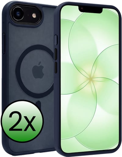 Hoesje 2 Stuks - Geschikt voor Apple iPhone 17e - Magsafe Compatible - Sterk & Shockproof - Back Cover - Shock Proof Case - Telefoon Hoes - Donkerblauw