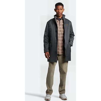 Lyle & Scott Funnel Neck Mac W635 Gunmetal Size: XS | Parkas Outlet | Heren | Grijs