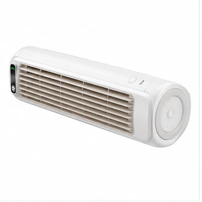Bobypet - Premium Aircooler Muurmontage - Zonder Boren Ventilator - Energiezuinige Koeler met Drie Snelheden - Draagbare Mobiele Airco Cooler voor Slaapkamer, Keuken en Badkamer - Compacte Wandventilator met Geavanceerde Waterkoeling - wit
