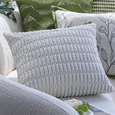 Housse de coussin décorative Simple Green Cojines Décoration Maison Motifs Plantes Fleurs Décoration Canapé Housse de Coussin de Canapé Housse de Coussin de Tête de Lit 45x45cm white