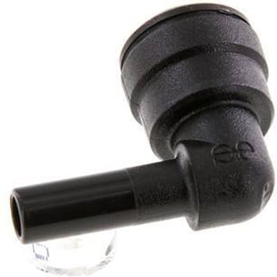 6mm x 6mm 90 graden L-verbinding POM Insteekfitting Plug NBR [2 Stuks]