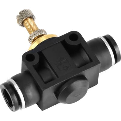 468mm Buis Luchtstroomregelaar T-stuk Pneumatische Fitting Regelventiel(6 mm)