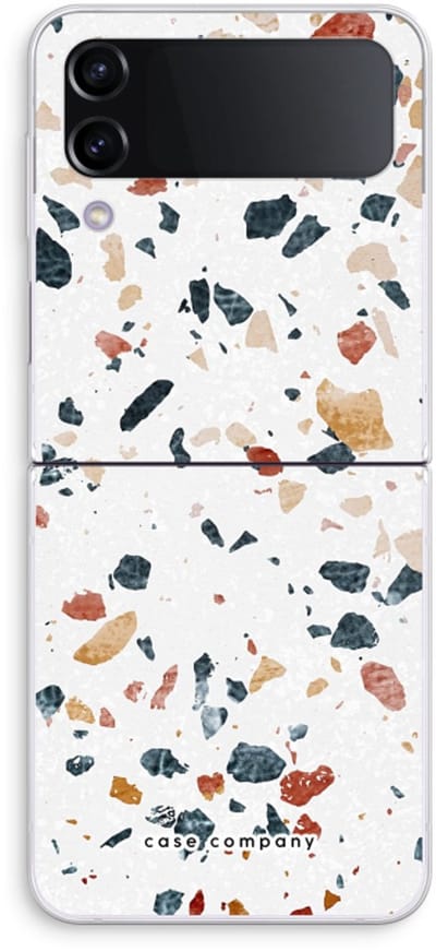 Case Company® - Hoesje geschikt voor Samsung Galaxy Z Flip4 hoesje - Terrazzo N°4 - Soft Cover Telefoonhoesje - Bescherming aan alle Kanten en Schermrand