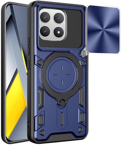 Hoesje geschikt voor Xiaomi Poco F8 Pro - Techsuit CamGuard Pro Back Cover - Blauw