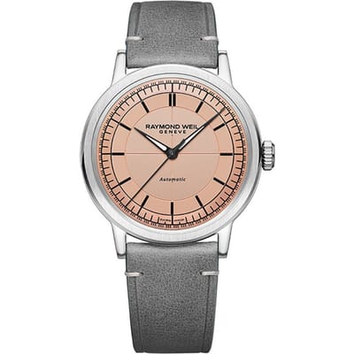 Raymond Weil Millesime 2925-STC-80001 Horloge - Leer - Grijs - Ø 39 mm