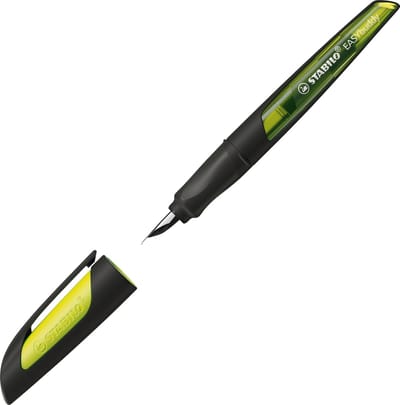 STABILO EASYbuddy - Ergonomische Vulpen - Zwart/Lime - A Punt Voor Beginnende Vulpen Schrijvers