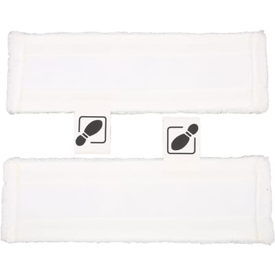 2 stuks stoomreinigerpads, geschikt voor Karcher SC1, SC2, SC3, SC4 en SC5. Vervangende pads voor vloerstoomreinigers. white