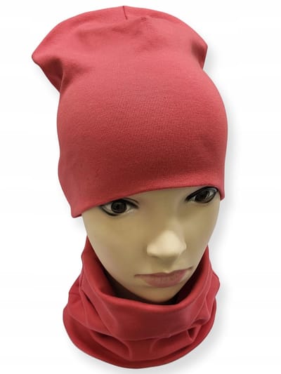 Dartomik - Hoofddoek en Sjaal Set - Koraal - Dubbele Laag - Maat 56-62