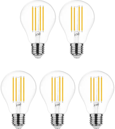 Modee E27 LED Lamp Dimbaar 10W - 1350lm - 2700K - Warm Wit - LED Filament Globe A67 - Vervangt 90W Halogeen Gloeilamp - 5 stuks