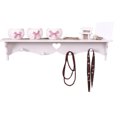 PVC Planken Wandmontage Opbergplanken Woondecoratie met Jashaak Handige Sleutelhanger voor Badkamer white