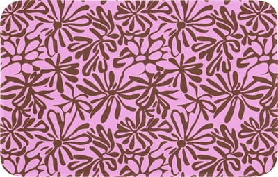 Badmat 80x50 cm - Antislip - Organisch - Patroon - Roze - Badmatten voor badkamer - Badkamermat - Douchemat - Badkamer mat