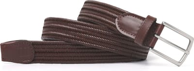 TRESANTI | ALESSANDRIA I Leren gevlochten riem | cognac | Size 85