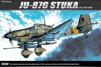 Academy Modelbouwpakket Vliegtuigen - 12450 Junkers Ju 87G-1 Stuka Tank Buster WWII - Duits Propellervliegtuig Plastic - 1:72 - Modelbouw