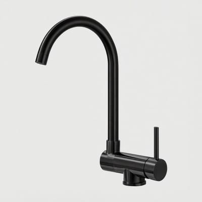 Zwarte Keukenkraan 360° Draaibaar - Flexibele Uitloop - RVS - Modern Design Mengkraan keuken