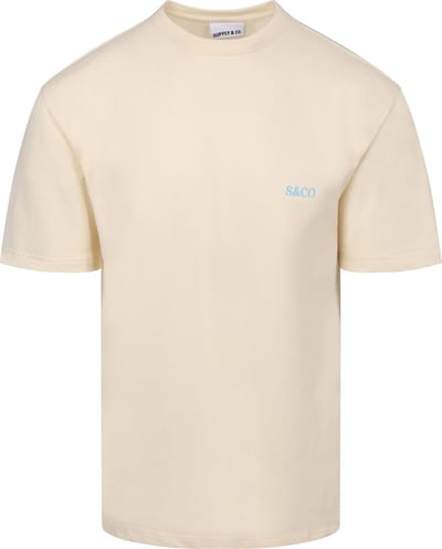Supply & Co T-Shirt Backprint Off White - Maat M - Heren - Casual T-shirts