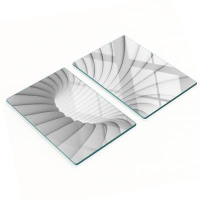 Keukenplanken van gehard glas met abstracte tunnelafbeeldingen, 2x40x52 cm