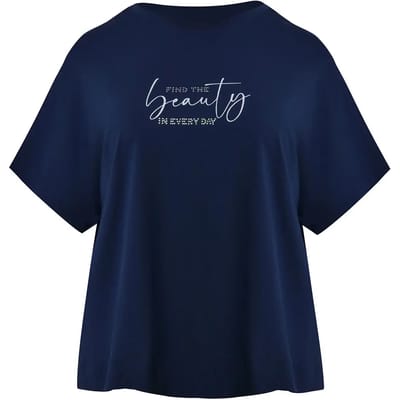 T-shirt met strasslogo voor vrouw Mat Fashion