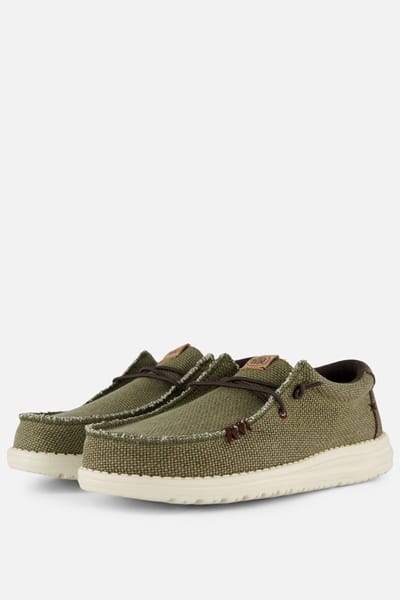 Hey Dude Wally Braided instappers groen - Maat 48