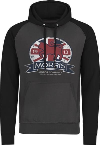 Morris Motor Co. England Baseball Hoodie donkergrijs-zwart