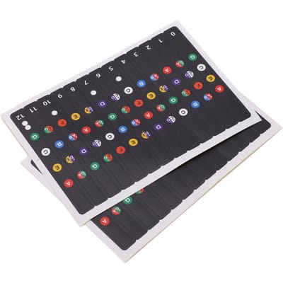 2 stuks Ukulele Fretboard Stickers Akkoord Fret Noot PVC Vingergids voor Beginner Concert