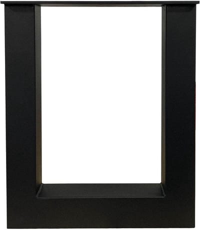 FLE - Stalen U tafelpoot zwart gepoedercoat 36 bij 4 cm en hoogte 42 cm (koker 6 x 6 cm) - 2 stuks