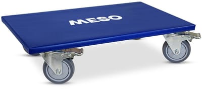 MESO Meubelroller 4x Geremd - TPR wiel - 600x350mm - Max 350kg - Streepvrij - Meubelhondje - Verhuistrolley - Transportdolly