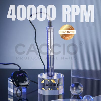 CACCIO® 40.000 RPM Elektrische Nagelvijl-2023 Silver Nagelfrees-2023 geupgraded Nagelfrees-Extreem Lage Geluid- Geen Trilling-Pedicure en Manicure-Nieuwe Technologie-Aluminimum Nagelfrees-Gellak nagels-Acryl nagels-Nagels