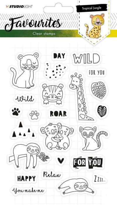Transparante Stempel - Favourites Tropical Jungle - Maak prachtige kaarten en andere creatieve projecten