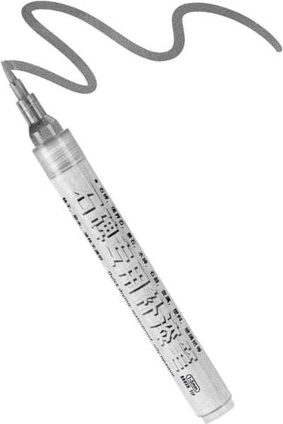Restauratiestift Steen - Inscriptie Marker - Graven Opknappen - Weerbestendige Dekking - 17 x 4 x 1 cm - Zilver