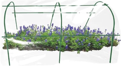Kweekkas Tunnel - Plantenboog Kas - Planten Beschermen - Vorst Bescherming - 120x80 cm - Zwart