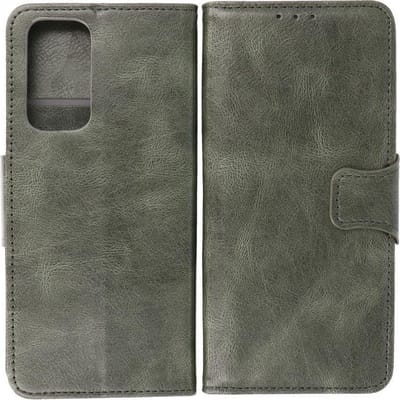BestCases - OnePlus 9 Hoesje - OnePlus 9 Bookcase Telefoonhoesje - OnePlus 9 Kaarthouder Portemonnee Hoesje - Kunstleer - Donker Groen