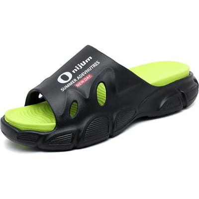 Sandales d'été pour hommes Sandales pour hommes Véritable Sandale pour homme Luxe 2024 Chaussures à enfiler Homme Original Sandale à enfiler pour hommes Tongs Slipers 38-39 gray