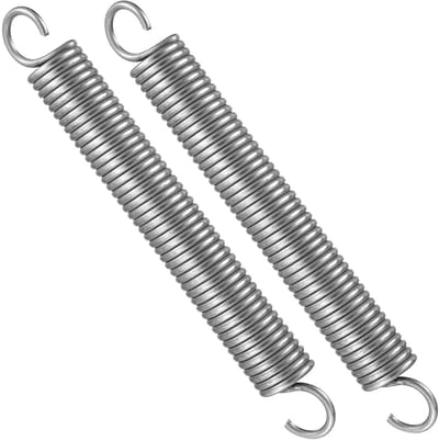 Veer met Dubbele Haak, 2 Stuks, Spiraalveer, Tension Spring, Roestvrij Staal, 150 x 18 x 2.5 mm, Sterke Veer voor Meerdere Toepassingen