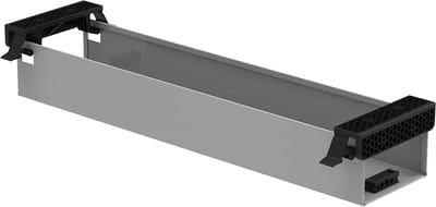 Kabelbak Inklapbaar - Onder Tafel Opberger - Bureau Organisatie - Dubbelzijdig Open - 57 cm Lengte - Zilver
