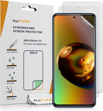 kwmobile Set of 3 Screen Protectors Compatible with Xiaomi Poco X3 NFC / Poco X3 Pro - Anti-Glare Anti-Fingerprint Display Films - Matte