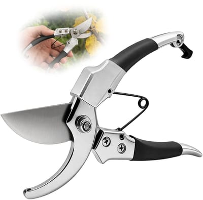 Dailygoods - Tuinschaar, boomschaar, tuingereedschap voor planten, heggenschaar, snijdt een diameter van 7 cm, plantenschaar, hoogwaardige stalen messen voor moeiteloos snoeien van takken, duurzaam