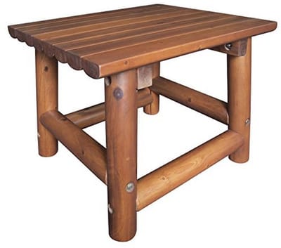 Buiten bijzettafel - Houten tafel - Buiten genieten - Handgemaakt design - 61 x 51 x 46 cm - Amber