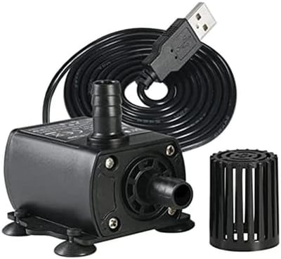 Waterpomp - Mini Submersible Water Pump - Zeer Stil - Draadloos - Onderhoudsvrij - Aquarium en Tuinvijver Waterpomp - USB - DC 5V - 250L - Lekvrij - Circulatie