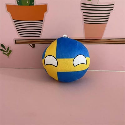 Peluche 10cm Polandball Mexique Ukraine Allemagne Countryball Poupée en Peluche Pendentif Décoration de Maison 10cm