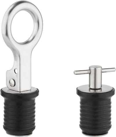 Stainless Steel T-Handle Drain Plug Set voor Bootafvoeren - Duurzame Bootaccessoires met 2 Stuks en Eenvoudige Installatie